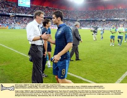 Yoann GOURCUFF - Laurent BLANC - Euro 2012 - Stade du Hainaut FOOTBALL: Frankreich vs Island - 27 05 2012 xAnthonyxBIBARDxFEPx 