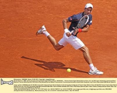 Novak Djokovic, SRB, during second round of French Open 2012 in Paris; 30 05 2012 -
