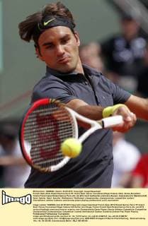 French Open 2012, Roland Garros,Paris,ITF Grand Slam Tennis Tournament,Roger Federer (SUI), Aktion,Einzelbild