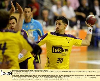 Handball HBL 1.BL 30.05.2012 Max Schmeling Halle Berlin Füchse Berlin geg TBV Lemgo Alexander PETERSSON 30 Füchse in seinem letzten Spiel für die Füchse Berlin