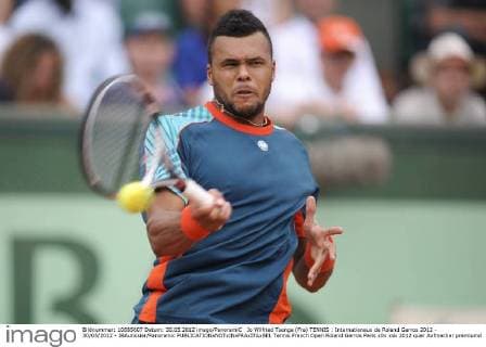 Jo Wilfried Tsonga (Fra) TENNIS : Internationaux de Roland Garros 2012 - 30 05 2012 - JBAutissier Panoramic 
