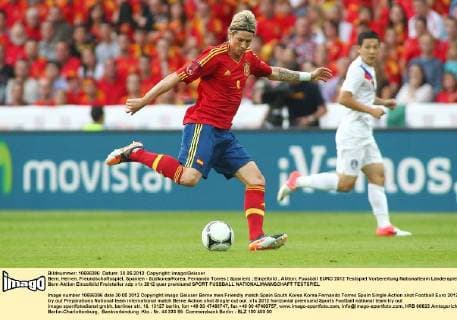 Bern, Herren, Freundschaftsspiel, Spanien - Südkorea Korea, Fernando Torres ( Spanien) ; Einzelbild , Aktion 