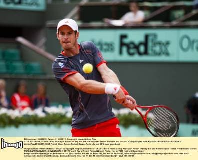 31.05.2012 Paris, France. Andy Murray in action on day 5 of the French Open Tennis from Roland Garros. xCraigxDoylex  ActionPlus20168651