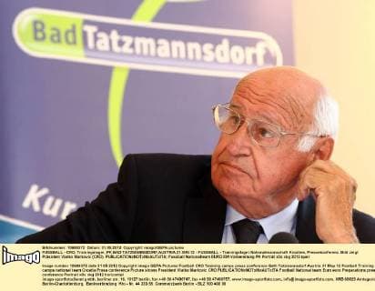 FUSSBALL - CRO, Trainingslager, PK BAD TATZMANNSDORF,AUSTRIA,31.MAI.12 - FUSSBALL - Trainingslager Nationalmannschaft Kroatien, Pressekonferenz. Bild zeigt Präsident Vlatko Markovic (CRO). 