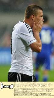 Fußball Länderspiel Deutschland - Israel am 31.05.2012 im Zentralstadion in Leipzig Lukas Podolski ( Deutschland )