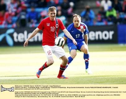 Fotball 2. juni 2012 , Privatkamp, Norge - Kroatia Norway - Croatia Erik Huseklepp , Norge Gordon Schildenfeld , Kroatia 