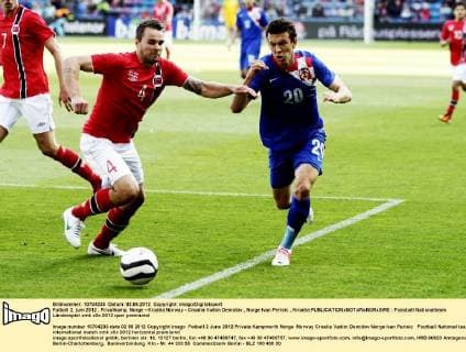 Fotball 2. juni 2012 , Privatkamp, Norge - Kroatia Norway - Croatia Vadim Demidov , Norge Ivan Perisic , Kroatia 