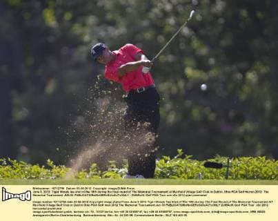 June 3, 2012: Tiger Woods tee shot of the 18th during the final round of The Memorial Tournament at Muirfield Village Golf Club in Dublin, Ohio PGA Golf Herren 2012: The Memorial Tournament JUN 03 - ZUMAct5