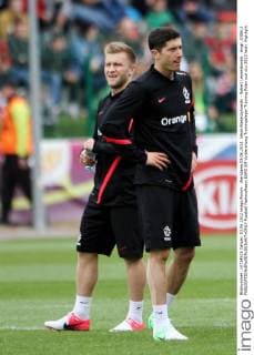 Warszawa.03.06.2012. Jakub Blaszczykowski - Robert Lewandowski. mygr_030612 