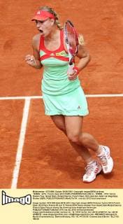 TENNIS - WTA, French Open 2012 PARIS,FRANKREICH,05.JUN.12 - TENNIS - WTA Tennis Damen Tour, Grand Slam, Roland Garros, French Open. Bild zeigt den Jubel von Angelique Kerber (GER). 