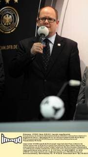 Pressekonferenz der deutschen Nationalmannschaft am 05.06.2012 in Danzig Pawel Adamowicz ( Bürgermeister Danzig )