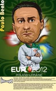 This cartoon illustration for the UEFA European Football Championship 2012 shows head coach Paulo Bento of Portugal. Cartoons for UEFA European Football Championship 2012  20120521_40446