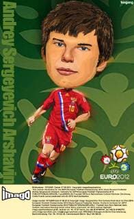 This cartoon illustration for the UEFA European Football Championship 2012 shows Russian footballer Andrey Sergeyevich Arshavin. Cartoons for UEFA European Football Championship 2012  pau656694_06