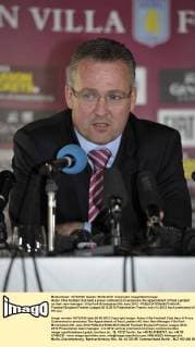 Aston Villa football club held a press conference to announce the appointment of Paul Lambert as their new manager. Villa Park Birmingham 6th June 2012 - EDITORIAL USE ONLY. No use with unauthorised audio, video, data, fixture lists, club league logos or live services. Online in-match use limited to 120 images, no video emulation. No use in betting, games or single club league player publications.