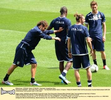 Alessandro DIAMANTI - Mario BALOTELLI (Italia) - Training Nationalteam Italien in Krakow - allexsabba