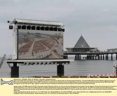 Blick auf die EM Arena am Strand von Heringsdorf (Landkreis Vorpommern Greifswald) am Donnerstag (07.06.2012)