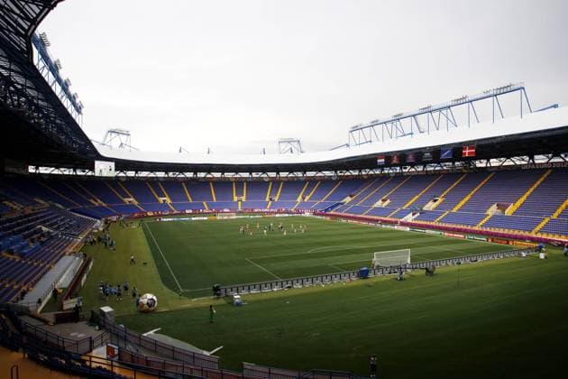 FUSSBALL - EURO 2012, Vorberichte KHARKIV,UKRAINE,07.JUN.12 - FUSSBALL - UEFA Europameisterschaft 2012 , Vorberichte. Bild zeigt das Metalist Stadion. 