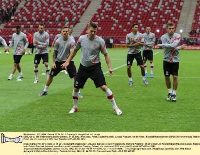 EURO 2012, EM Vorbereitung Training Polen, 07.06.2012, Warschau, Polen, Eugen Polanski, Lukasz Piszczek, beide Polen,