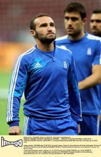 GREECE TRAINING SESSION DIMITRIS SALPINGIDIS - WARSAW 07.06.2012 FOOTBALL EURO 2012 -  120607MIN117