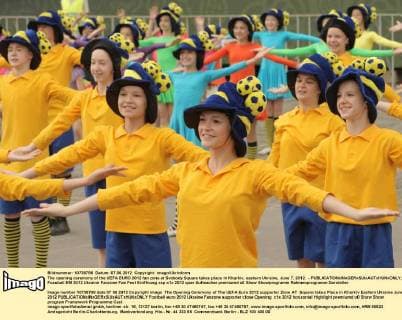 The opening ceremony of the UEFA EURO 2012 fan zone at Svobody Square takes place in Kharkiv, eastern Ukraine, June 7, 2012. - 