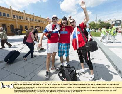 ARRIVAL BY TRAIN FANS FROM RUSSIA -  BOR_20120608_805