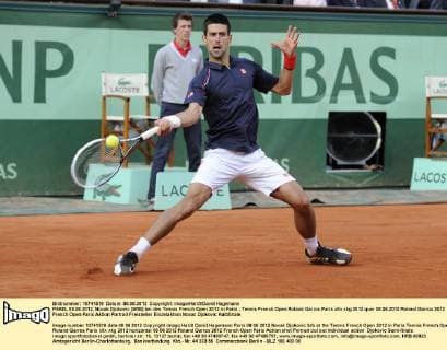PARIS, 08.06.2012, Novak Djokovic (SRB) bei den Tennis French Open 2012 in Paris
