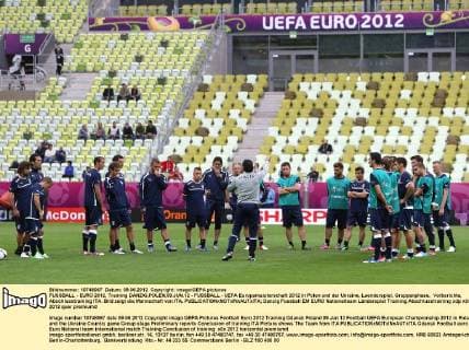 FUSSBALL - EURO 2012, Training DANZIG,POLEN,09.JUN.12 - FUSSBALL - UEFA Europameisterschaft 2012 in Polen und der Ukraine, Laenderspiel, Gruppenphase, Vorberichte, Abschlusstraining ITA. Bild zeigt die Mannschaft von ITA. 