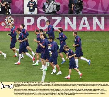 FUSSBALL - EURO 2012, Training POZNAN, 09.JUN.12 - FUSSBALL - UEFA Europameisterschaft 2012, Länderspiel, Gruppenphase, Vorberichte, Abschlusstraining CRO. Bild zeigt die Mannschaft von CRO. 