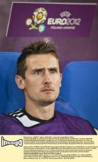 Lemberg, 09.06.2012, Lemberg Arena Miroslav Klose (Deutschland) nachdenklich