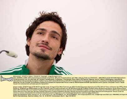 Mats HUMMELS (GER) UEFA Fussball Europameisterschaft 2012, Offizielle Pressekonferenz des DFB in Danzig, Polen am 10.06.2012,