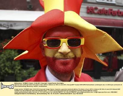 Spanish fans celebrate before the game in Euro 2012 in Gdansk on 10th of June 2012
