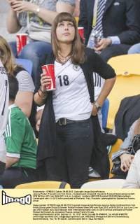 Jessica Farber, Freundin von Toni Kroos - Gruppenspiel, Gruppe B , Deutsche Fussball Nationalmannschaft, DFB EM Euro 2012 am 09.06.2012 in Lviv, Lemberg