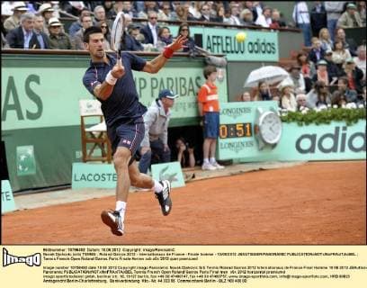 Novak Djokovic (srb) TENNIS : Roland Garros 2012 - Internationaux de France - Finale homme - 10 06 2012 JBAUTISSIER PANORAMIC 