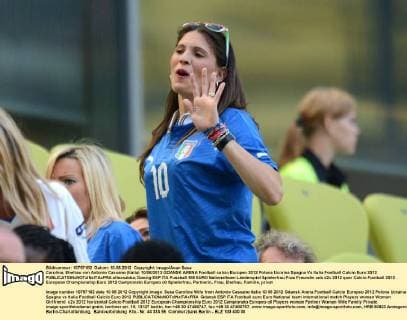 Carolina, Ehefrau von Antonio Cassano (Italia) 10 06 2012 GDANSK ARENA Football calcio Europeo 2012 Polona Ucraina Spagna Vs Italia Football Calcio Euro 2012 allexsabba