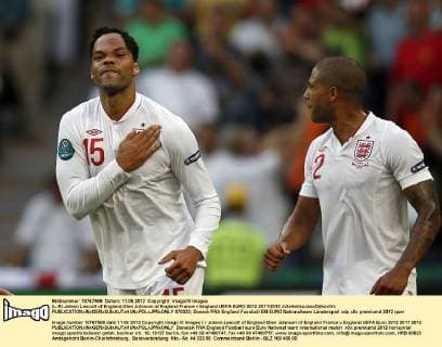 (L-R) Joleon Lescott of England,Glen Johnson of England France v England UEFA EURO 2012 2011 2012 xVIxHenkxJanxDijksxIVx 970333