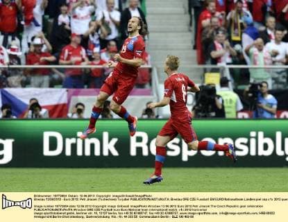 Breslau 12 06 2012 - Euro 2012: Petr Jiracek (Tschechien) Torjubel 