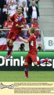 Breslau 12 06 2012 - Euro 2012: Petr Jiracek (Tschechien) - Torjubel 