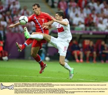 Polen - Russland, SERGEI OGNASHEVICH ROSJA ROBERT LEWANDOWSKI POLSKA  120612MIS006
