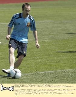 EURO 2012 - POLAND - Gniewino - 13 JUNE 2012 - Spain National Team official MD-1 training. Spanish midfielder Andres Iniesta. 