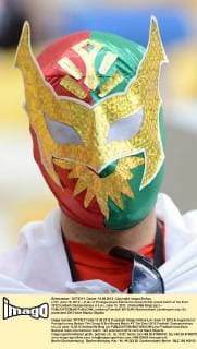 LVIV, June 13, 2012 -- A fan of Portugal poses before the Group B 2nd round match at the Euro 2012 football championships in Lviv, June 13, 2012. (Xinhua Ma Ning) (jyc) - 