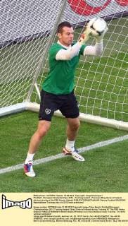 Football - European Championships 2012 - Training Ireland - Previews Shay Given of Ireland during training at the PGE Arena, Gdansk 