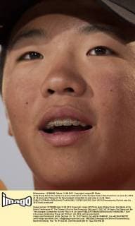 Andy Zhang faces the media at a press conference at the Olympic Club in San Francisco on June 13, 2012. At 14 years old, Zhang will be the youngest competitor to ever play in a U.S. Open.  SXP2012061322