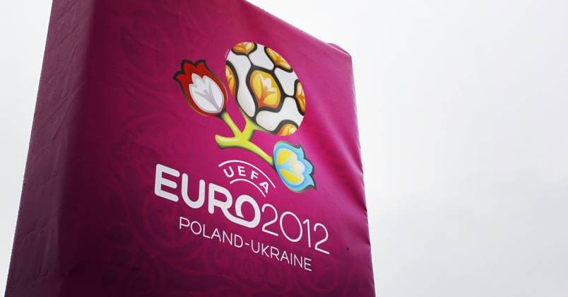General view of Euro 2012 signage..Euro 2012 Group Stage (Group C) match at PGE Arena Gdansk, Gdansk, Poland on the 14th June 2012. EDITORIAL USE ONLY. No use with unauthorised audio, video, data, fixture lists, club league logos or live services. Online in-match use limited to 120 images, no video emulation. No use in betting, games or single club league player publications.