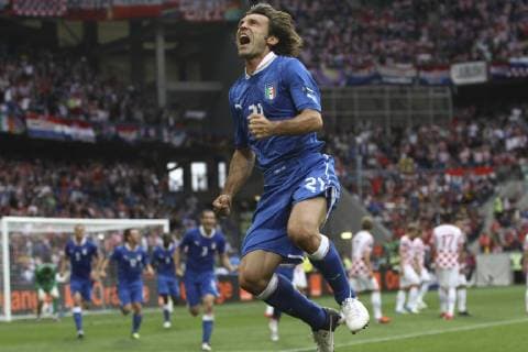 14.06.2012, Poznan - UEFA EURO 2012 - Italien vs Kroatien - Torjubel von ANDREA PIRLO -  20120614CSKP4011