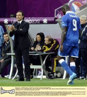 14.06.2012, Poznan - UEFA EURO 2012 - Italien vs Kroatien - Cesare Prandelli - Mario Balotelli 