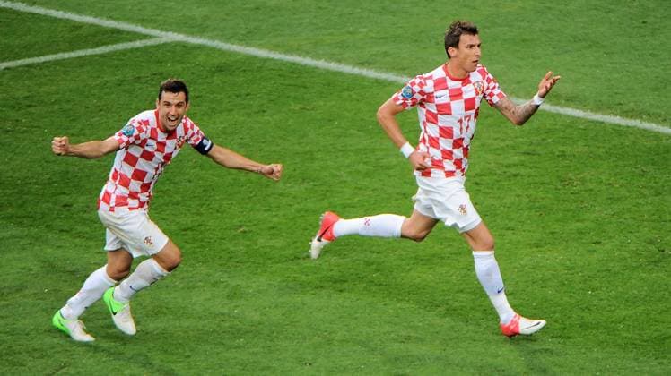 Poznan, 14.06.2012 - UEFA EURO 2012 - Italien vs Kroatien - MARIO MANDZUKIC - Jubel -  20120614nb024
