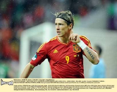 14.06.2012 GDANSK - UEFA EURO 2012 ( EUROPEAN CHAMPIONSHIPS UEFA EURO 2012 ) - GAME SPAIN - IRELAND - Im Bild: Torjubel FERNANDO TORRES -  20120614LUK008