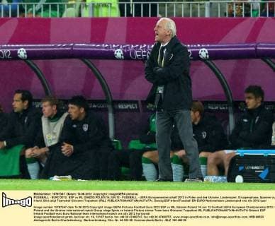 FUSSBALL - EURO 2012, ESP vs IRL DANZIG,POLEN,14.JUN.12 - FUSSBALL - UEFA Europameisterschaft 2012 in Polen und der Ukraine, Länderspiel, Gruppenphase, Spanien vs Irland. Bild zeigt Teamchef Giovanni Trapattoni (IRL). 