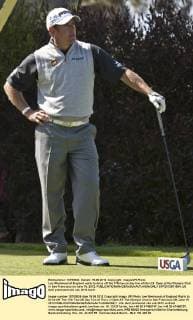 Lee Westwood of England waits to drive off the 17th tee on day two of the U.S. Open at the Olympic Club in San Francisco on June 15, 2012.  SFP2012061504