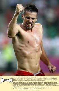 Milan Baros of Czech Republic celebrates after the final whistle..Euro 2012 Group Stage (Group A) match, Czech Republic v Poland at the Municipal Stadium, Wroclaw, Poland on the 16th June 2012. Pic Jake Badger SPORTIMAGE... EDITORIAL USE ONLY. No use with unauthorised audio, video, data, fixture lists, club league logos or live services. Online in-match use limited to 120 images, no video emulation. No use in betting, games or single club league player publications.